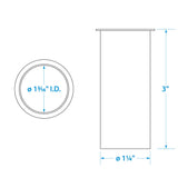 Seachoice 19091 3 in. Brass Drain Tube, 1.25 in. Diameter