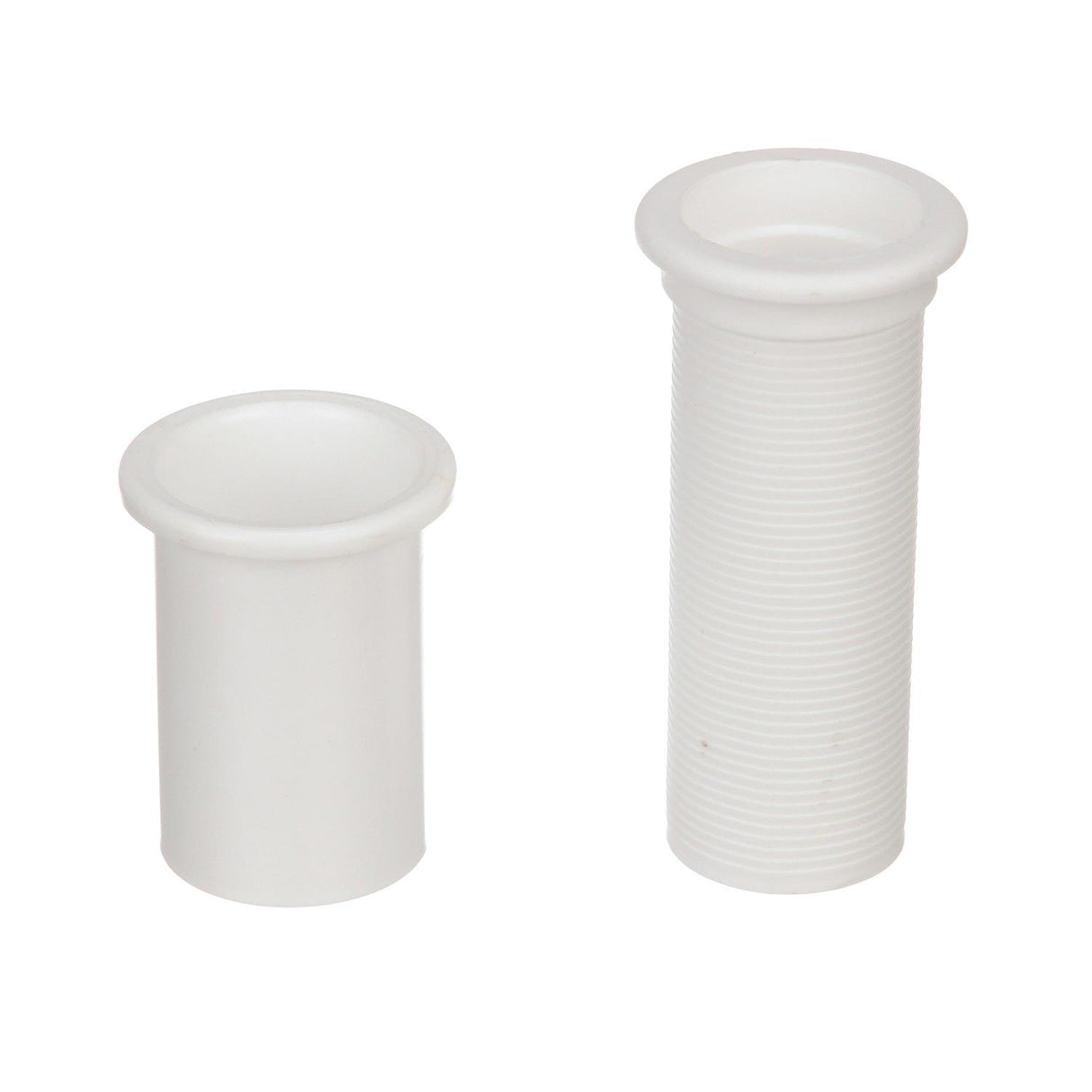 Seachoice 19131 Adjustable Splashwell Drain Tube, Fits 1-1/4 in. Opening, White Plastic