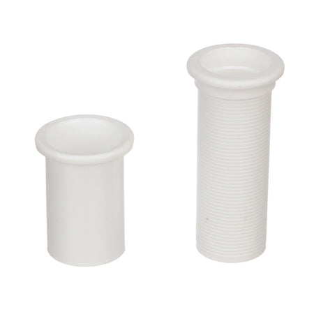 Seachoice 19131 Adjustable Splashwell Drain Tube, Fits 1-1/4 in. Opening, White Plastic