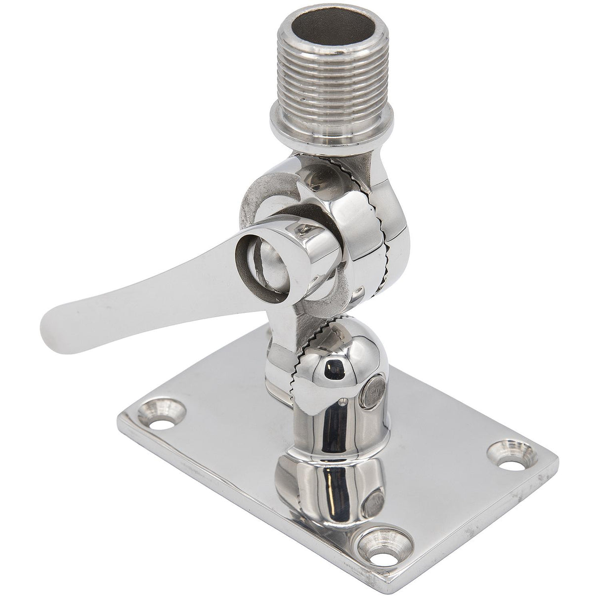 Seachoice 19722 Universal Antenna Ratchet-Mount Base, 316 Stainless Steel