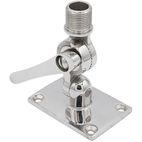 Seachoice 19722 Universal Antenna Ratchet-Mount Base, 316 Stainless Steel