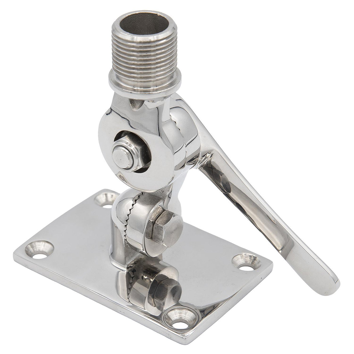Seachoice 19722 Universal Antenna Ratchet-Mount Base, 316 Stainless Steel