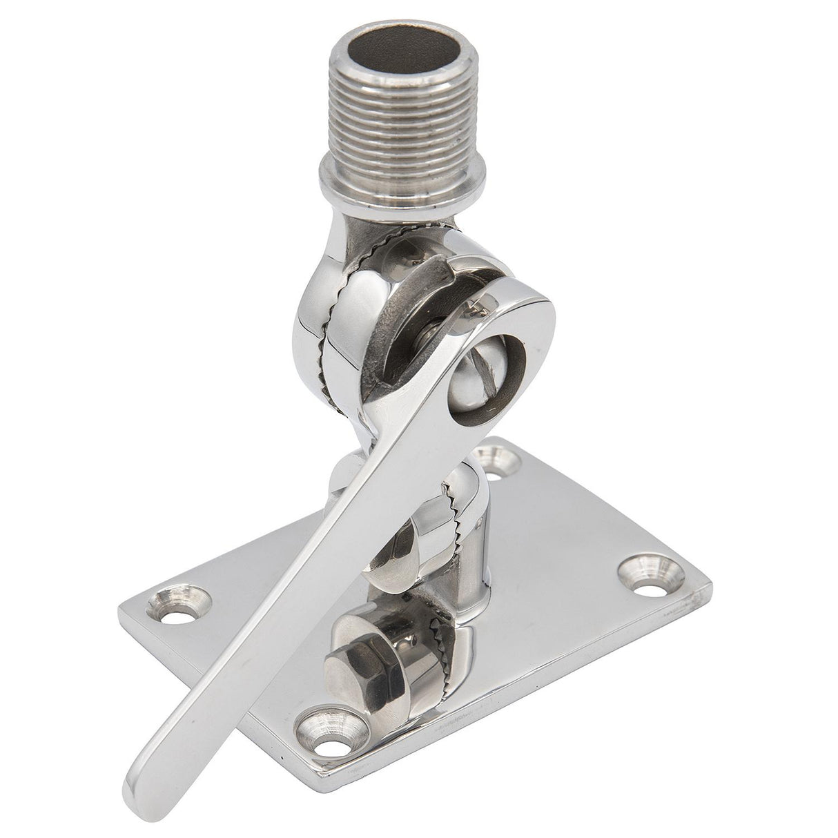 Seachoice 19722 Universal Antenna Ratchet-Mount Base, 316 Stainless Steel