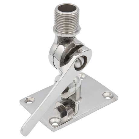 Seachoice 19722 Universal Antenna Ratchet-Mount Base, 316 Stainless Steel