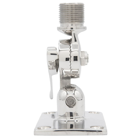 Seachoice 19722 Universal Antenna Ratchet-Mount Base, 316 Stainless Steel