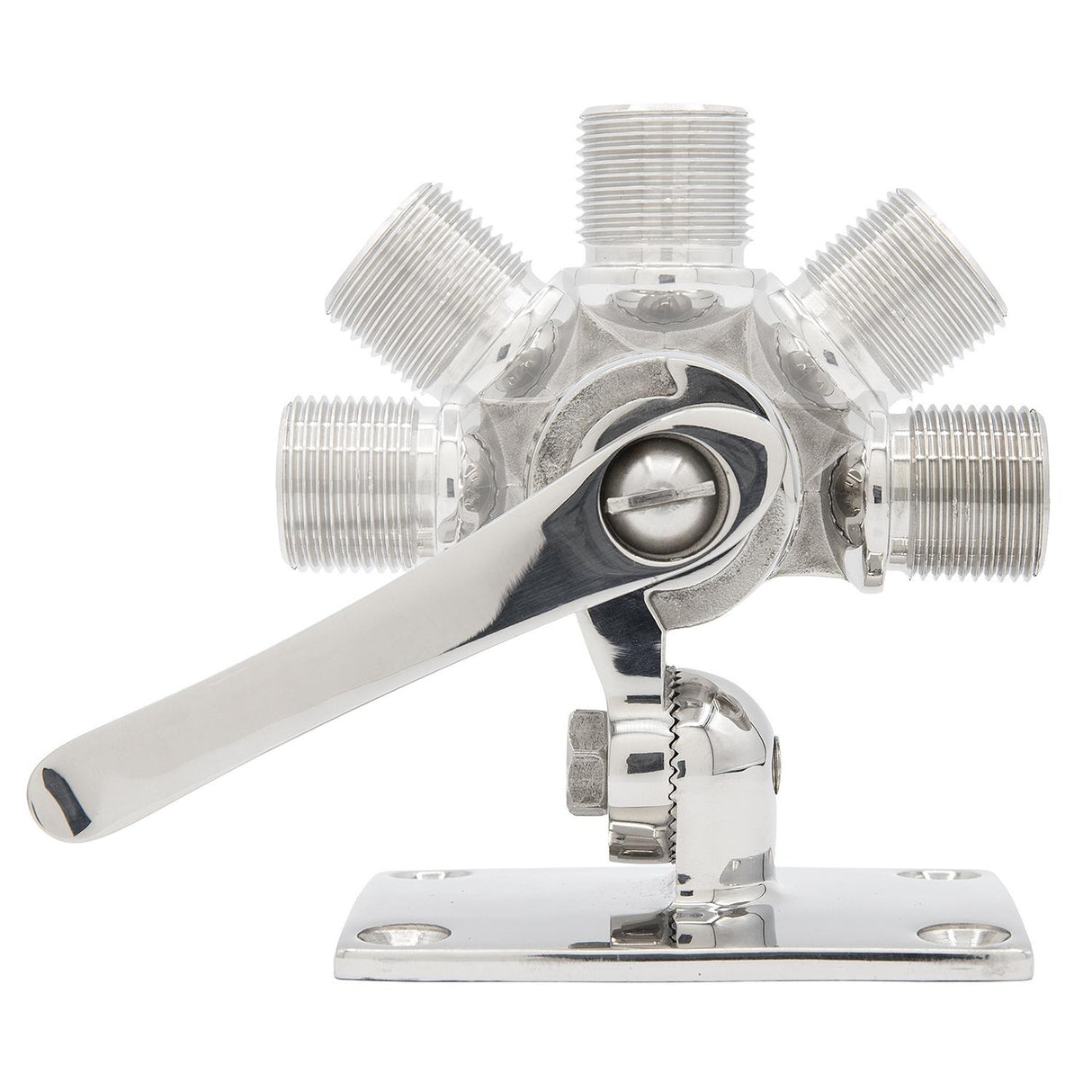 Seachoice 19722 Universal Antenna Ratchet-Mount Base, 316 Stainless Steel