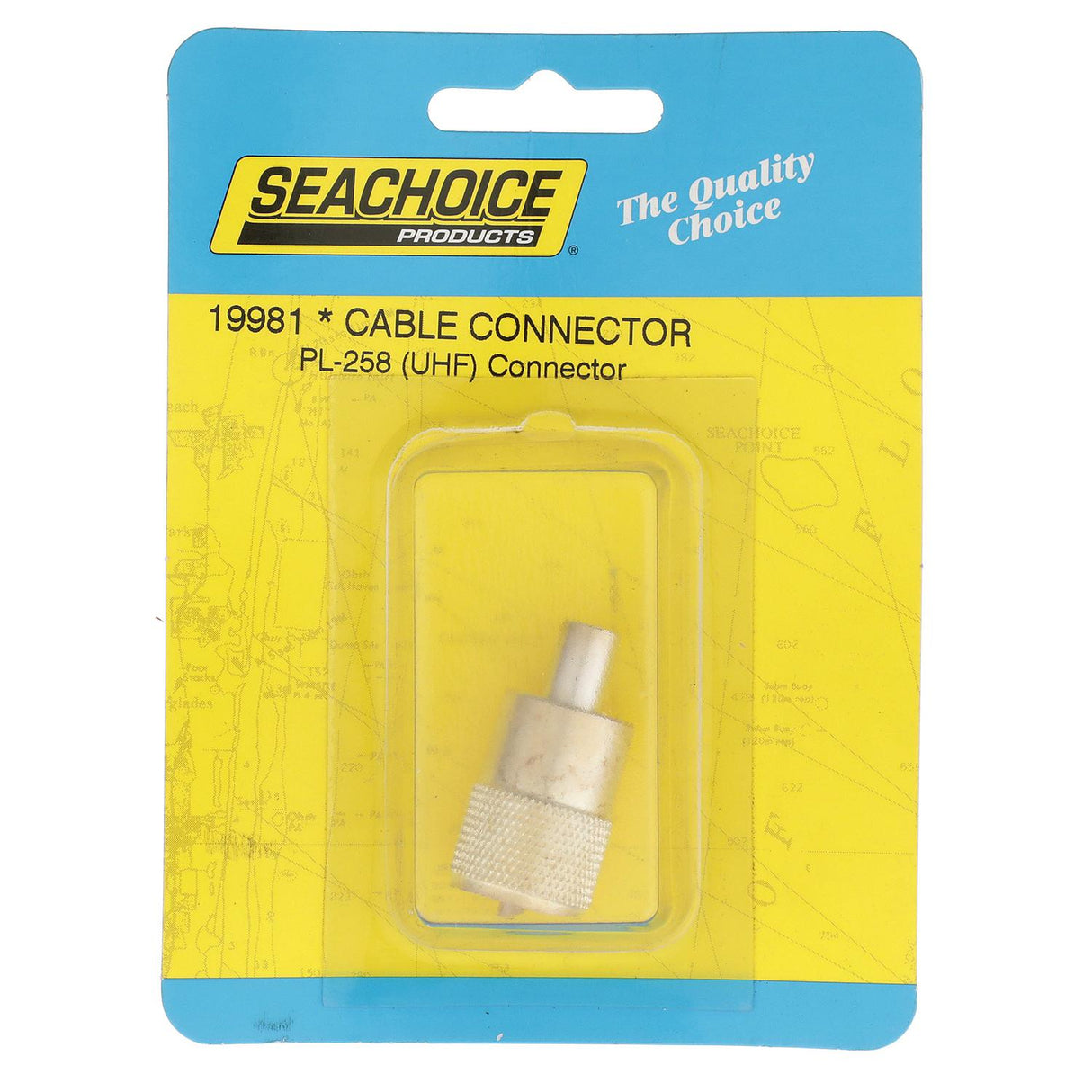 Seachoice PL258 Adapter, Silver, VHF Cable Antenna Connector