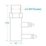 Seachoice Fuel Connector Tank for Evinrude/Johnson, Male, 1/4 in. NPT