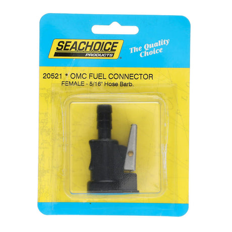 Seachoice Deluxe Fuel Connector Hose Fitting for Evinrude/Johnson, Female, 5/16 In. Barb