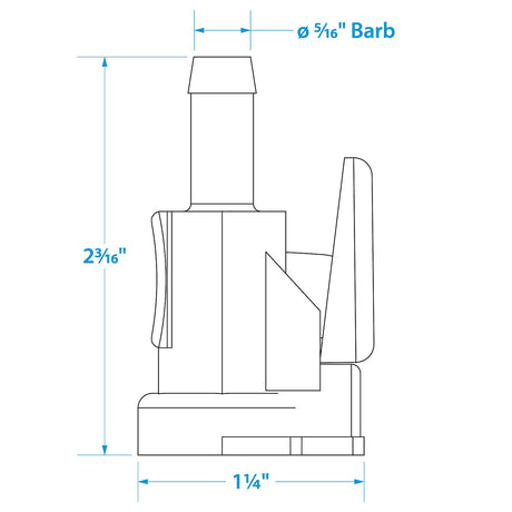 Seachoice Deluxe Fuel Connector Hose Fitting for Evinrude/Johnson, Female, 5/16 In. Barb