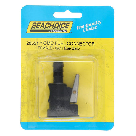 Seachoice Deluxe Fuel Connector Hose Fitting for Evinrude/Johnson, Female, 3/8 In. Barb
