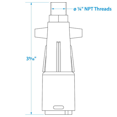Seachoice Deluxe Fuel Connector for Mercury, Female, 1/4 in. NPT