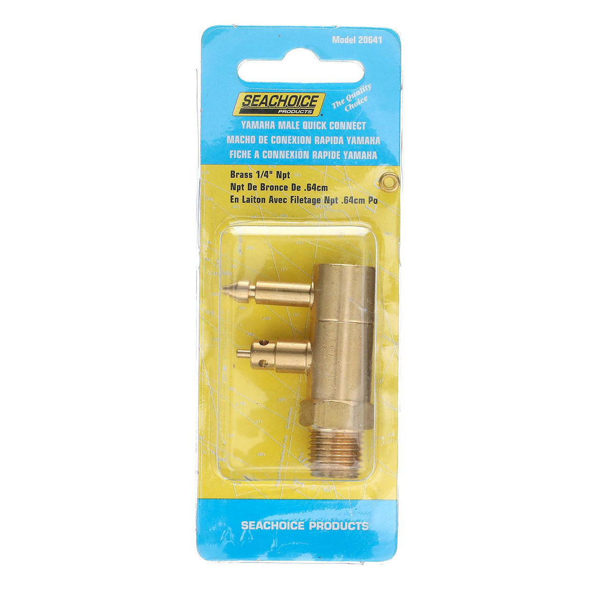Seachoice Fuel Connector Tank Fitting for Yamaha/ Mercury, Male, 1/4 In. NPT