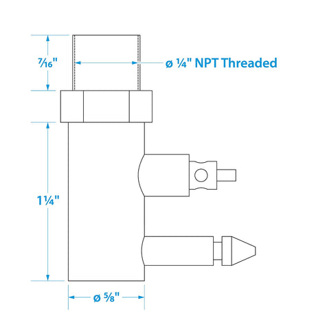 Seachoice Fuel Connector Tank Fitting for Yamaha/ Mercury, Male, 1/4 In. NPT