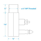 Seachoice Deluxe Fuel Connector Tank Fitting for Yamaha/ Mercury, Male, 1/4 In. NPT