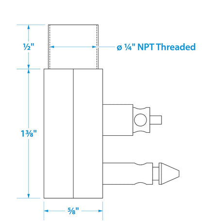 Seachoice Deluxe Fuel Connector Tank Fitting for Yamaha/ Mercury, Male, 1/4 In. NPT