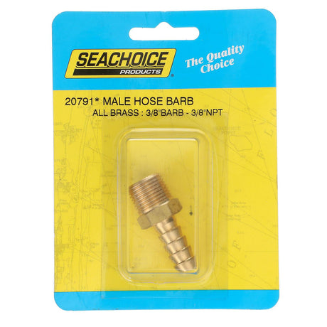Seachoice Male Hose Barb, 3/8 In. With 3/8 In. Thread
