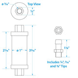 Seachoice in-Line Fuel Filter, Clear Body, Universal Fit