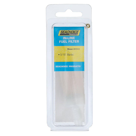 Seachoice in-Line Fuel Filter, 5/16 in., Plastic, Outboard, 20 Micron