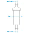Seachoice in-Line Fuel Filter, 5/16 in., Plastic, Outboard, 20 Micron