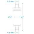 Seachoice in-Line Fuel Filter, 3/8 in., Plastic, Outboard, 20 Micron