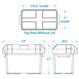 Seachoice 22080 USCG-Approved Marine Group 27 Series Standard Battery Box with Strap & Mounting Kit