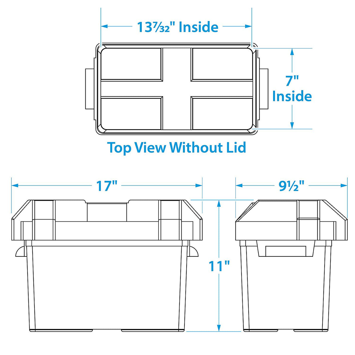 Seachoice 22080 USCG-Approved Marine Group 27 Series Standard Battery Box with Strap & Mounting Kit