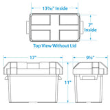 Seachoice 22080 USCG-Approved Marine Group 27 Series Standard Battery Box with Strap & Mounting Kit