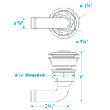 Seachoice 23061 Fuel Tank Vent, Stainless Steel, 5/8 In., 90 Degree, Corrosion-Resistant