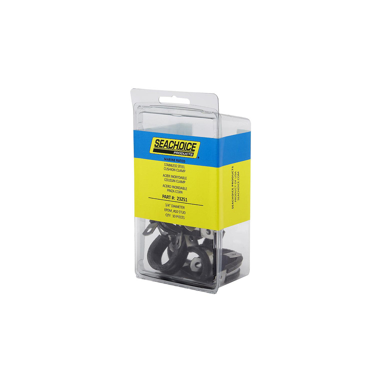Seachoice Stainless Steel Cable Clamps, 3/4 In., EPDM