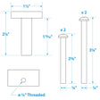 Seachoice 28071 Mounting Bolt and Isolator Kit for Motorguide Trolling Motors, Stainless Steel Screws