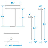 Seachoice 28071 Mounting Bolt and Isolator Kit for Motorguide Trolling Motors, Stainless Steel Screws