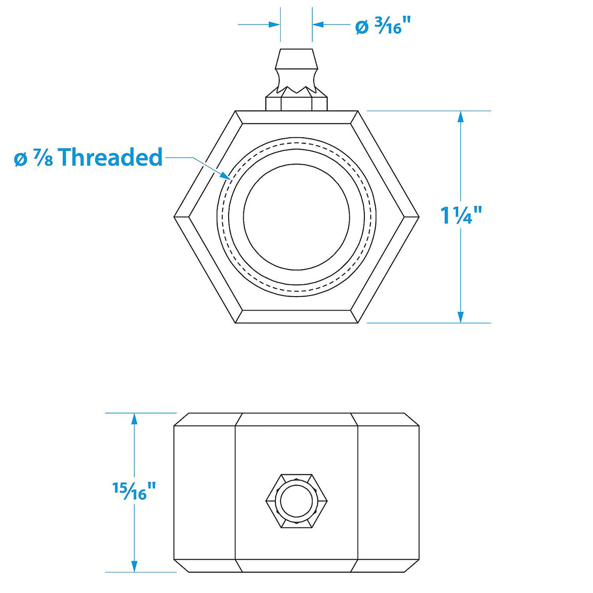 Seachoice Steering Guard, 7/8 in. Thread, for Honda, Mercury, Mariner, Johnson, Evinrude, Nissan, Suzuki, Tohatsu, Yamaha and Force
