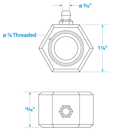 Seachoice Steering Guard, 7/8 in. Thread, for Honda, Mercury, Mariner, Johnson, Evinrude, Nissan, Suzuki, Tohatsu, Yamaha and Force