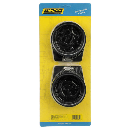 Seachoice Exhaust Guard Covers, Fits 3 in. OD Pipe, Black Rubber with Stainless Steel Hose Clamp