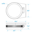 Seachoice Exhaust Guard Covers, Fits 3 in. OD Pipe, Black Rubber with Stainless Steel Hose Clamp