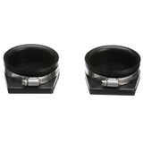 Seachoice Exhaust Guard Covers, Fits 4 in. OD Pipe, Black Rubber with Stainless Steel Hose Clamp