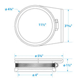 Seachoice Exhaust Guard Covers, Fits 4 in. OD Pipe, Black Rubber with Stainless Steel Hose Clamp