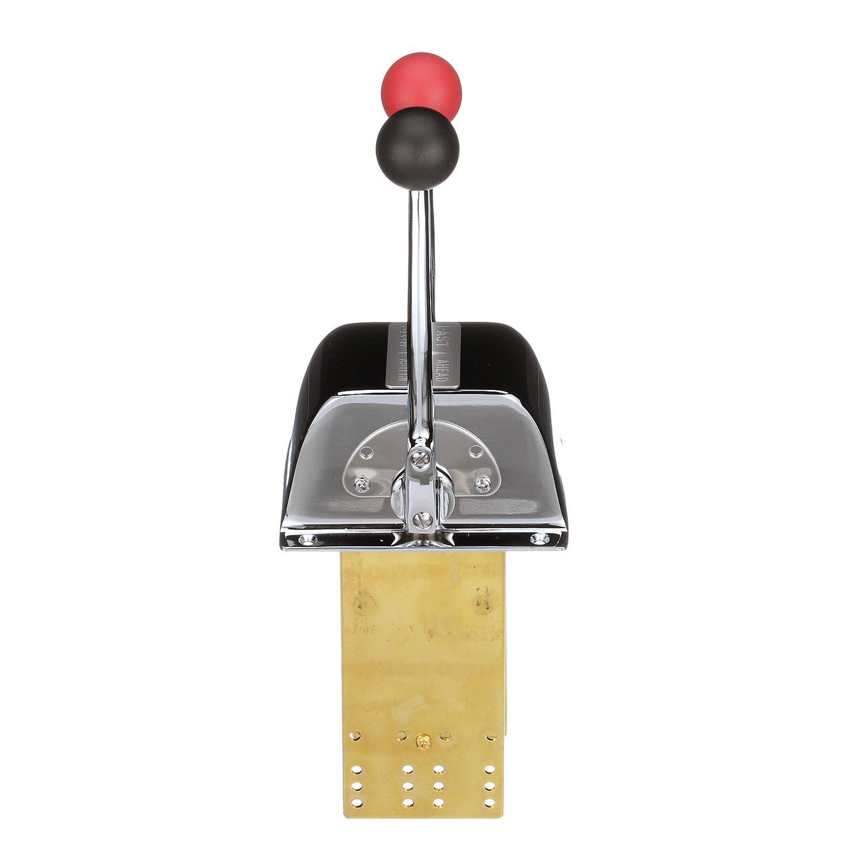 Seachoice Twin Lever Control, Chrome-Plated Brass, Red and Black Knobs, 8-5/16 In. Tall