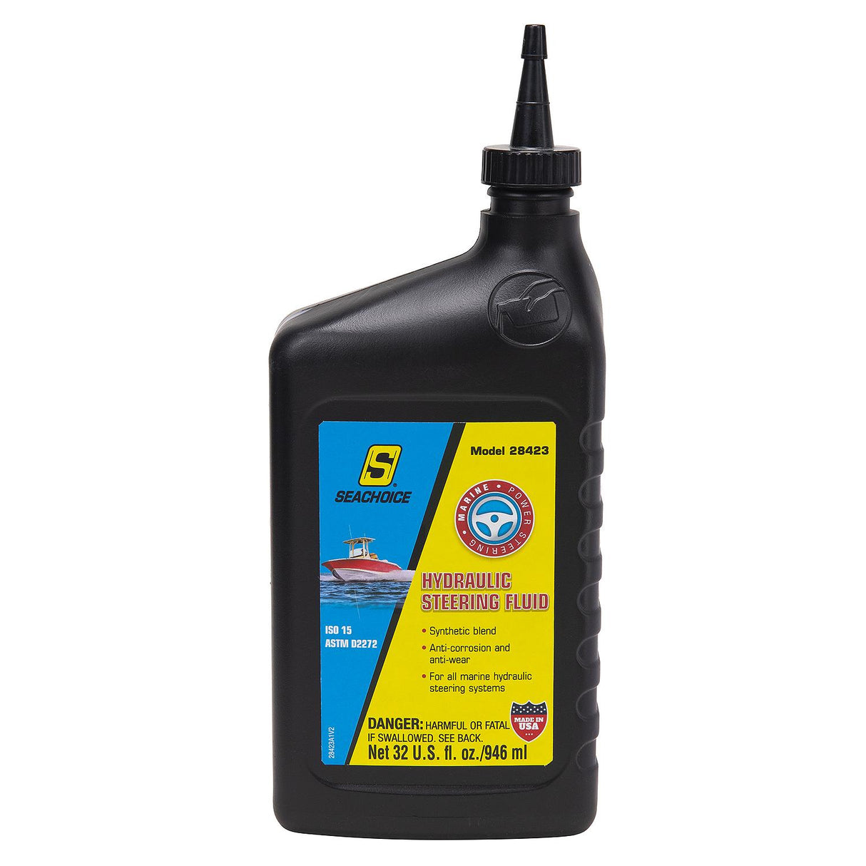 Seachoice 28423 Hydraulic Steering Fluid - Synthetic Blend, ISO 15, 1 Qt.