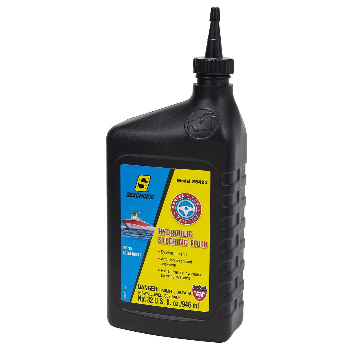 Seachoice 28423 Hydraulic Steering Fluid - Synthetic Blend, ISO 15, 1 Qt.