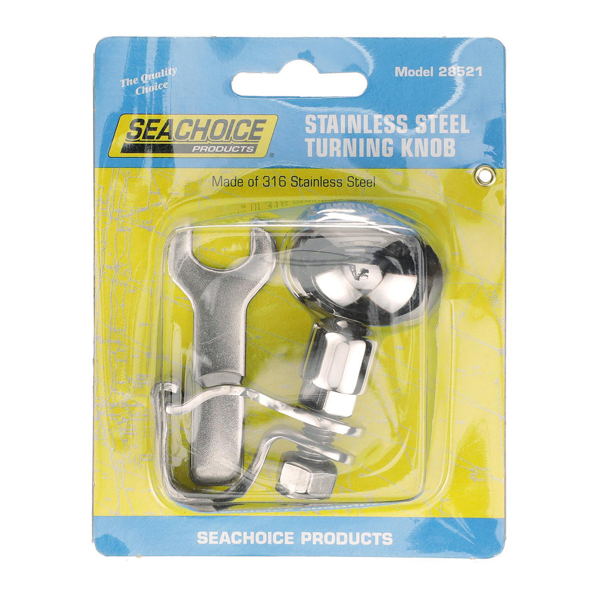 Seachoice Stainless Steel Turning Knob, Fits Destroyer Wheels, Includes Installation Tool