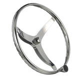 Seachoice 3 Spoke Sports Steering Wheel w/ Turning Knob, Fits 3/4 In. Tapered Shaft, 15.5 In. Diameter