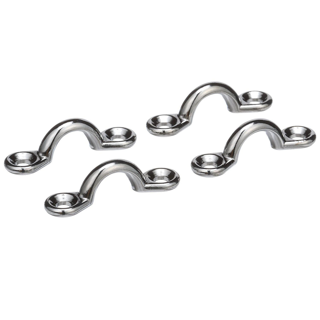 Seachoice Multi-Purpose Chrome-Plated Zinc 3/8 in. Eye Straps, Set of 4