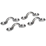 Seachoice Multi-Purpose Chrome-Plated Zinc 3/8 in. Eye Straps, Set of 4