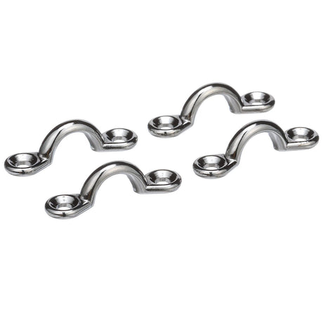 Seachoice Multi-Purpose Chrome-Plated Zinc 3/8 in. Eye Straps, Set of 4