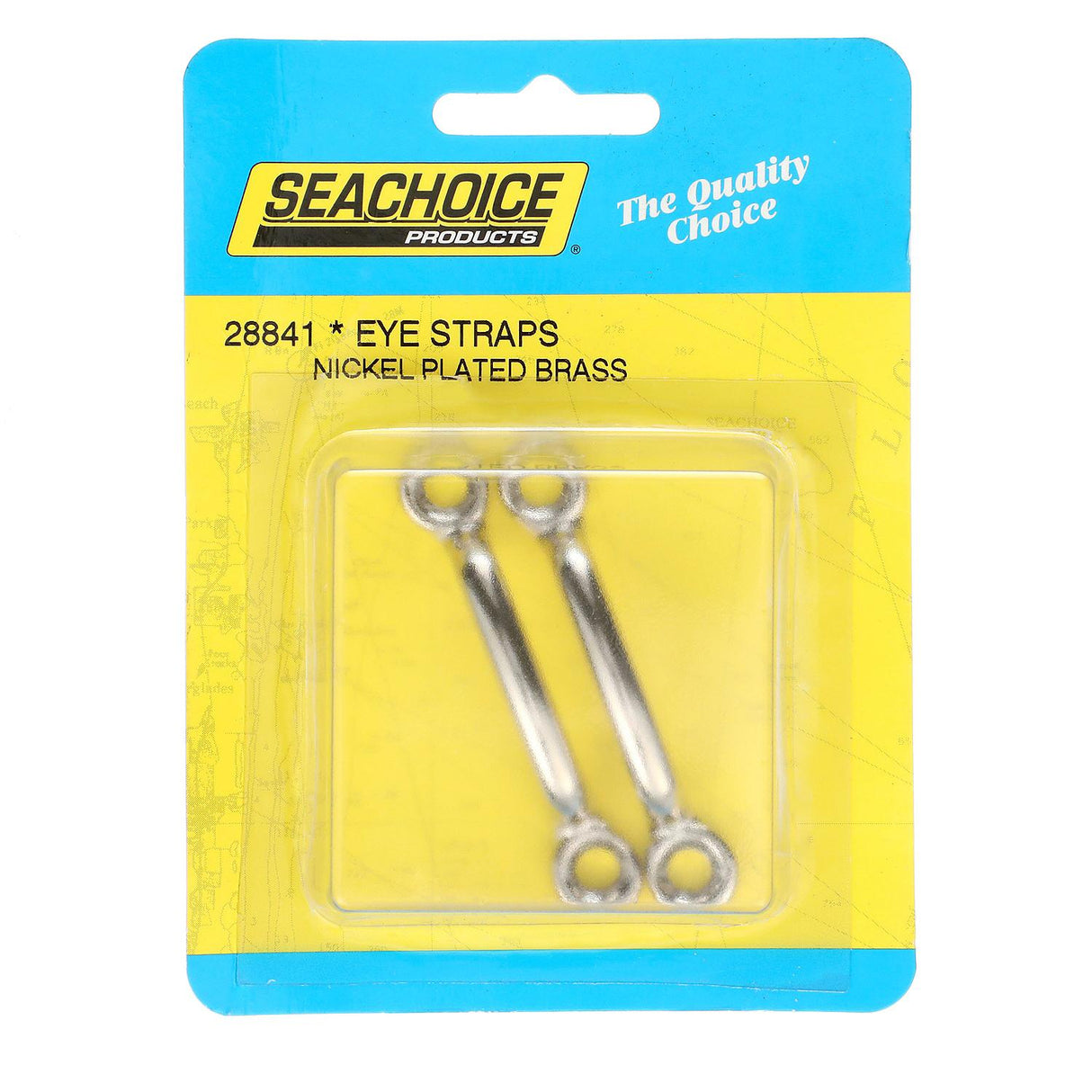 Seachoice Multi-Purpose Nickel-Plated Brass 1-7/32 In. Eye Straps, Set of 4