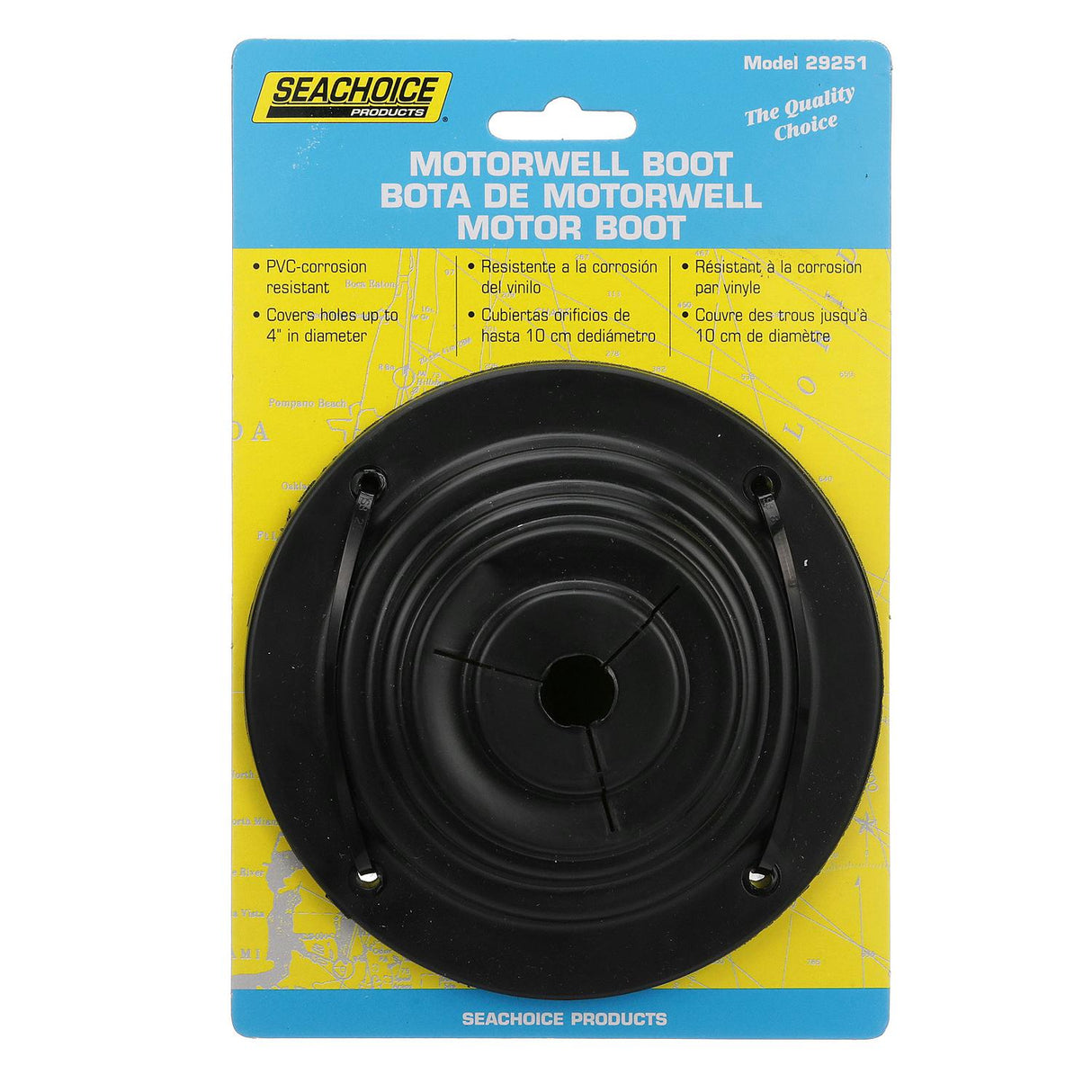 Seachoice Motorwell Boot, Organize and Protect Wires Or Fuel Lines, Covers Up to 4 in. Hole