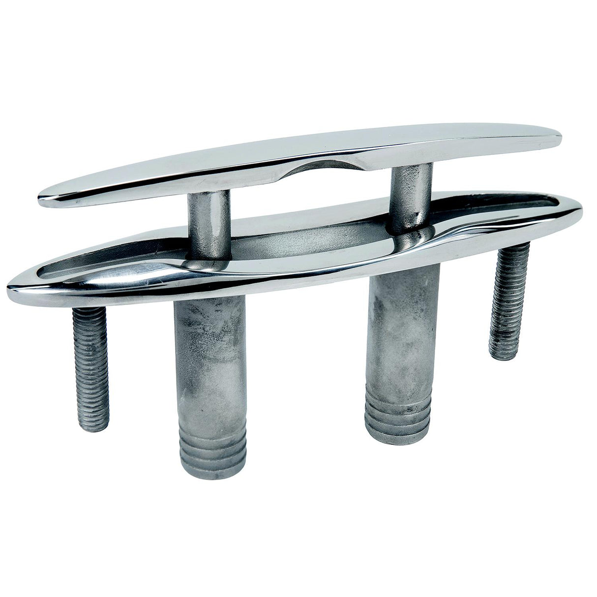 Seachoice 30042 316 Cast Stainless Steel Pull Up Cleat w/ Studs, Flush Mount, 5" long