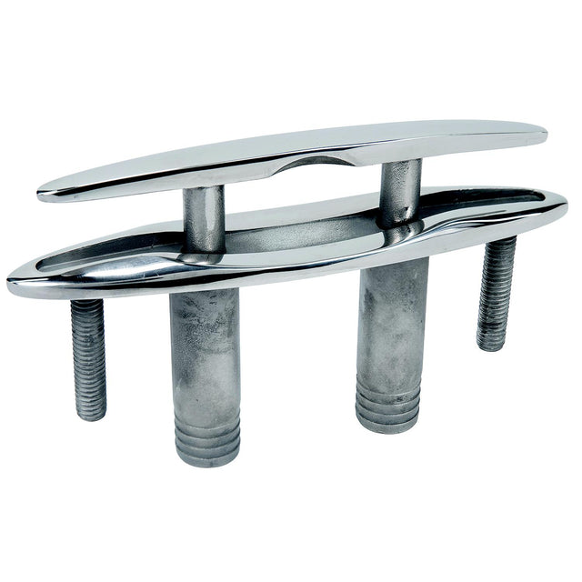 Seachoice 30042 316 Cast Stainless Steel Pull Up Cleat w/ Studs, Flush Mount, 5" long